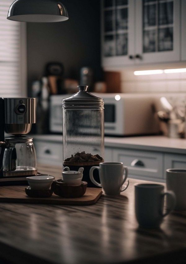 ai generated, kitchen, coffee machine
