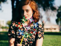 girl, woman, red head