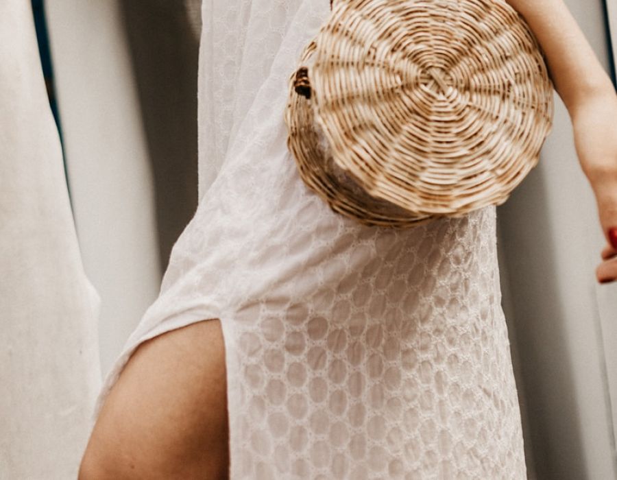 women's white v-neck spaghetti-strap dress